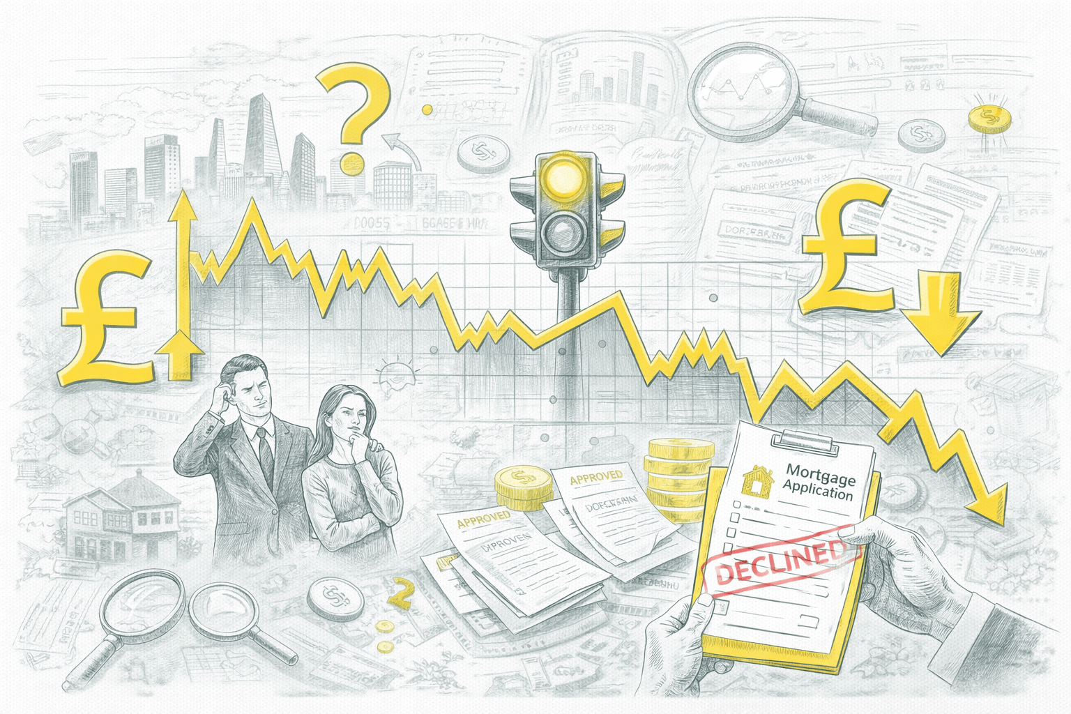 Mortgage approvals wobble data story